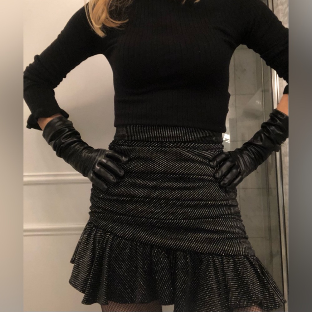 Festive ruched Zara skirt with little crystals
